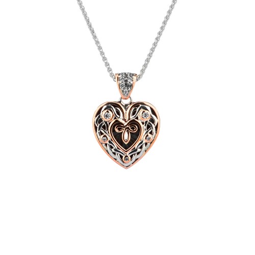 Coeur argent sterling et 10kt Keith Jack PPX9164-3