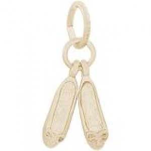 PAIR OF BALLET SHOES ACCENT CHARM 0448
